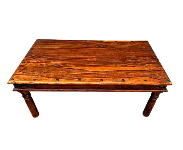 Ethnic teak table, 70s