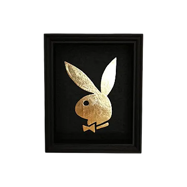 Playboy bunny 23kt gold plated in frame 80s and 90s collection