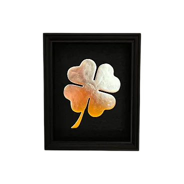 Lucky clover 23kt gold gilded in frame limited edition