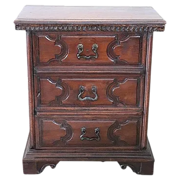 Ancient bedside table in walnut, 700