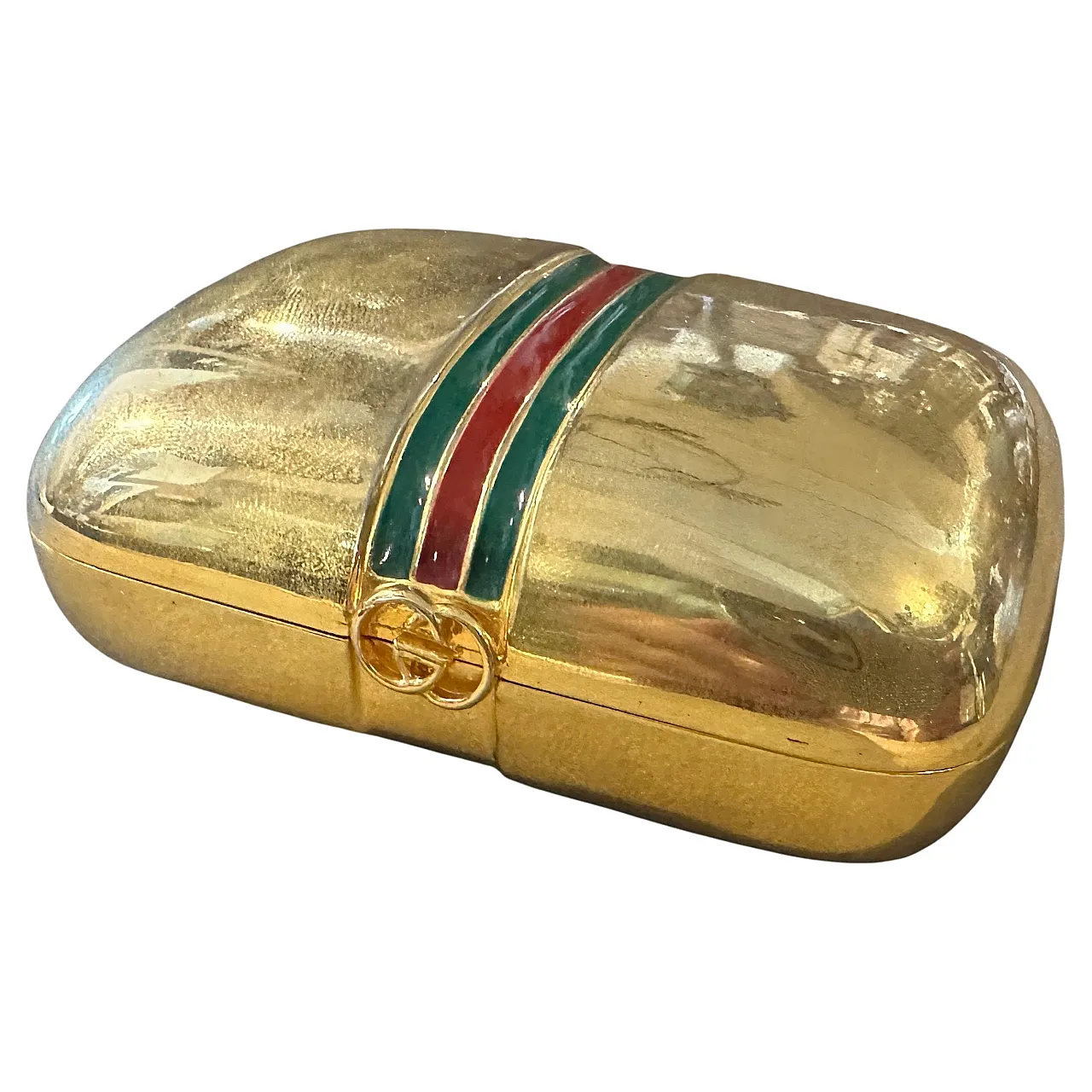 Gucci gold-plated brass and lacquer box, 1980s | intOndo