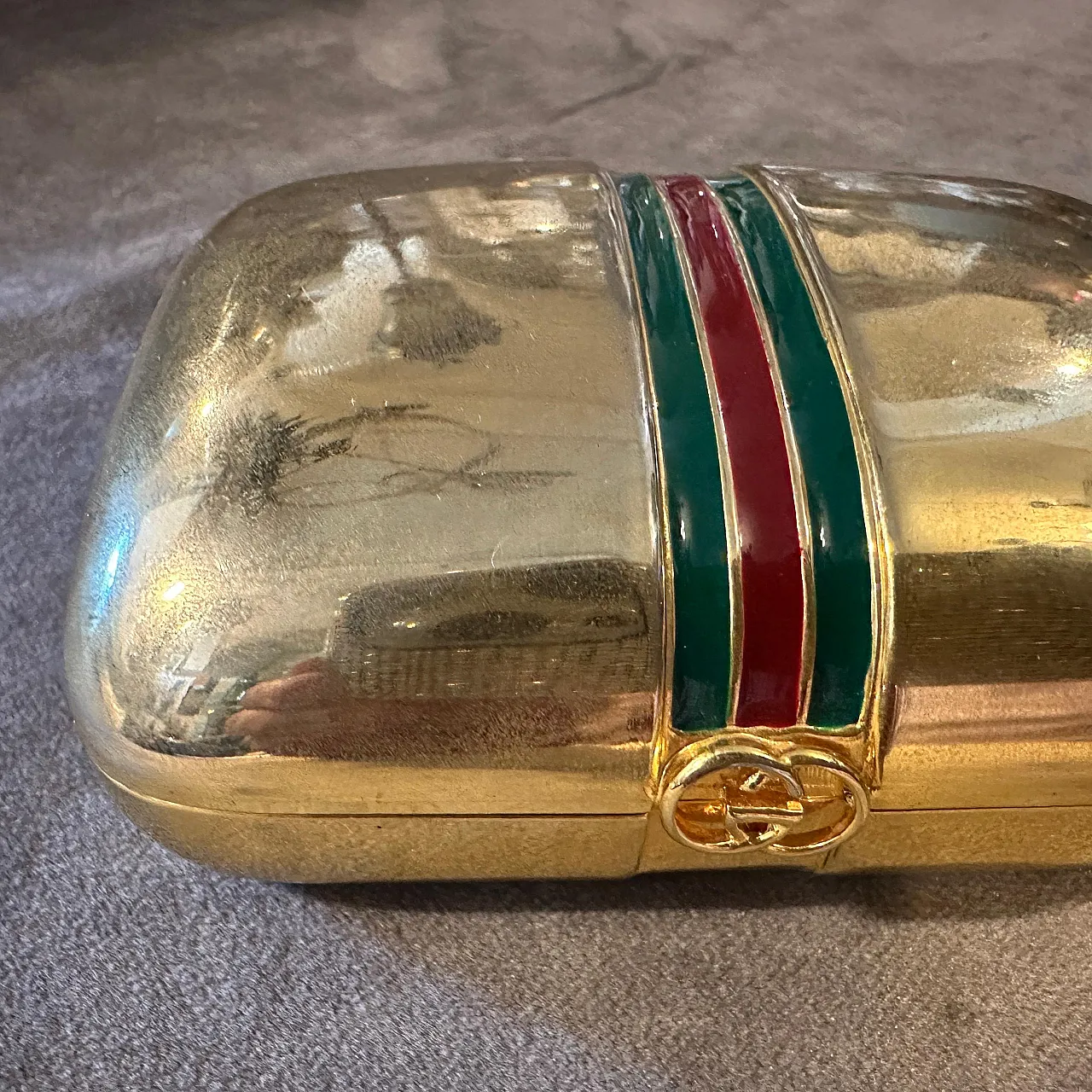 Gucci gold-plated brass and lacquer box, 1980s | intOndo