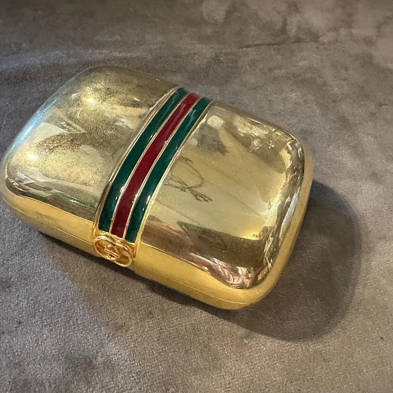 Gucci gold-plated brass and lacquer box, 1980s | intOndo