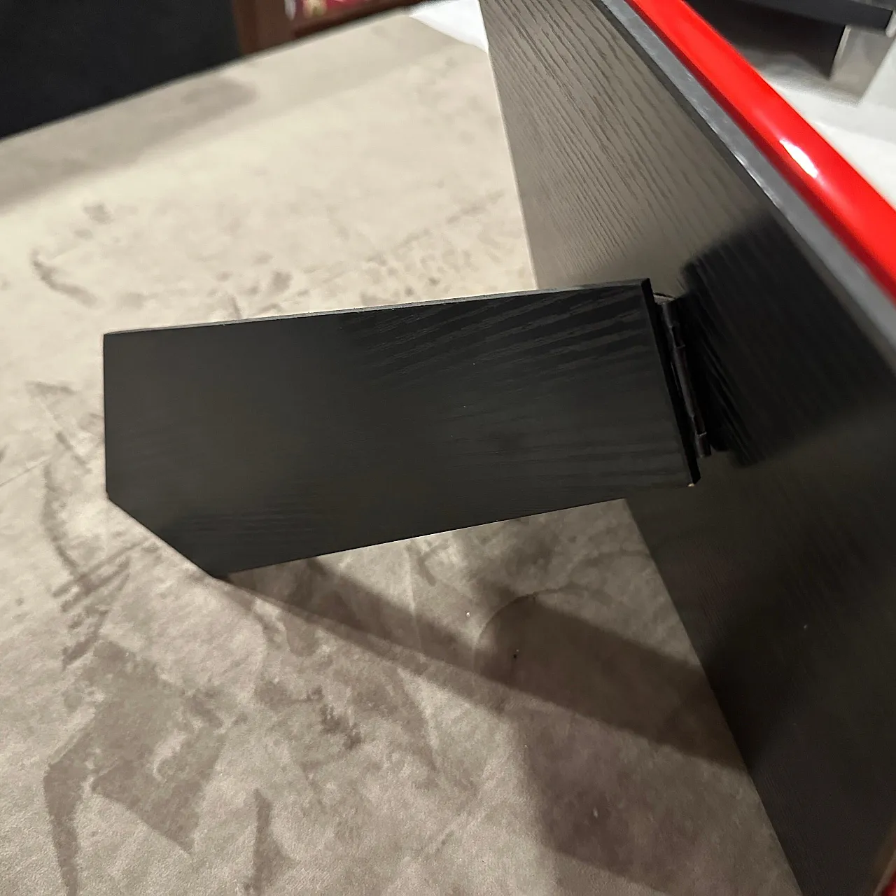 Red lacquered wooden double frame by Bussolari, 1990s 7