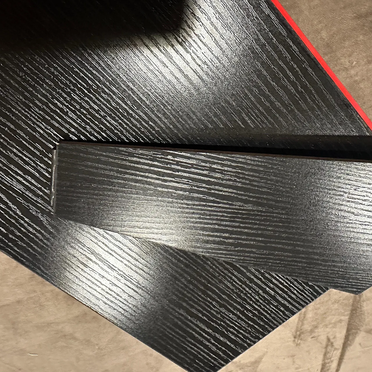 Red lacquered wooden double frame by Bussolari, 1990s 11