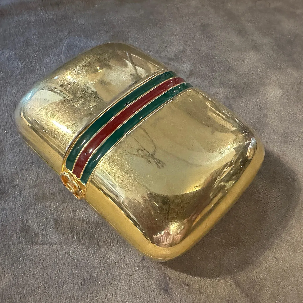 Gucci gold-plated brass and lacquer box, 1980s | intOndo