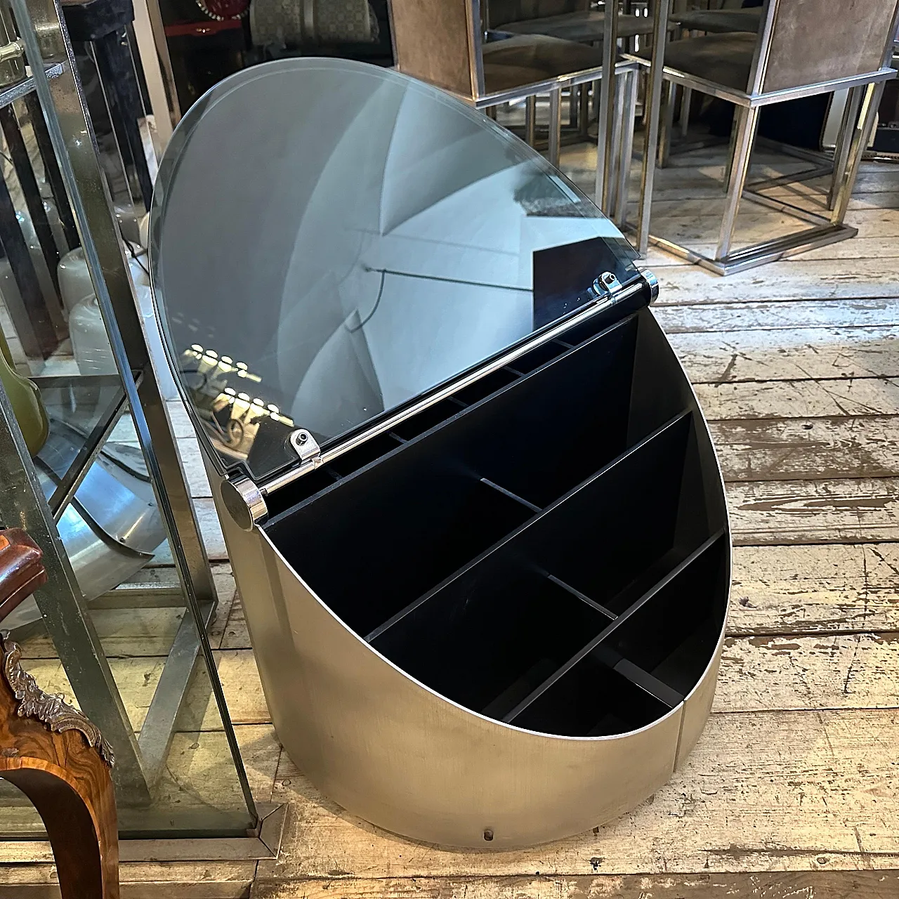 Bar cart by Claudio Salocchi for Luigi Sormani, 1970s 4