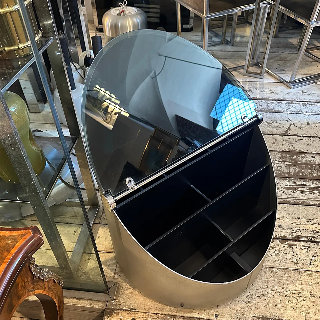 Bar cart by Claudio Salocchi for Luigi Sormani, 1970s 6