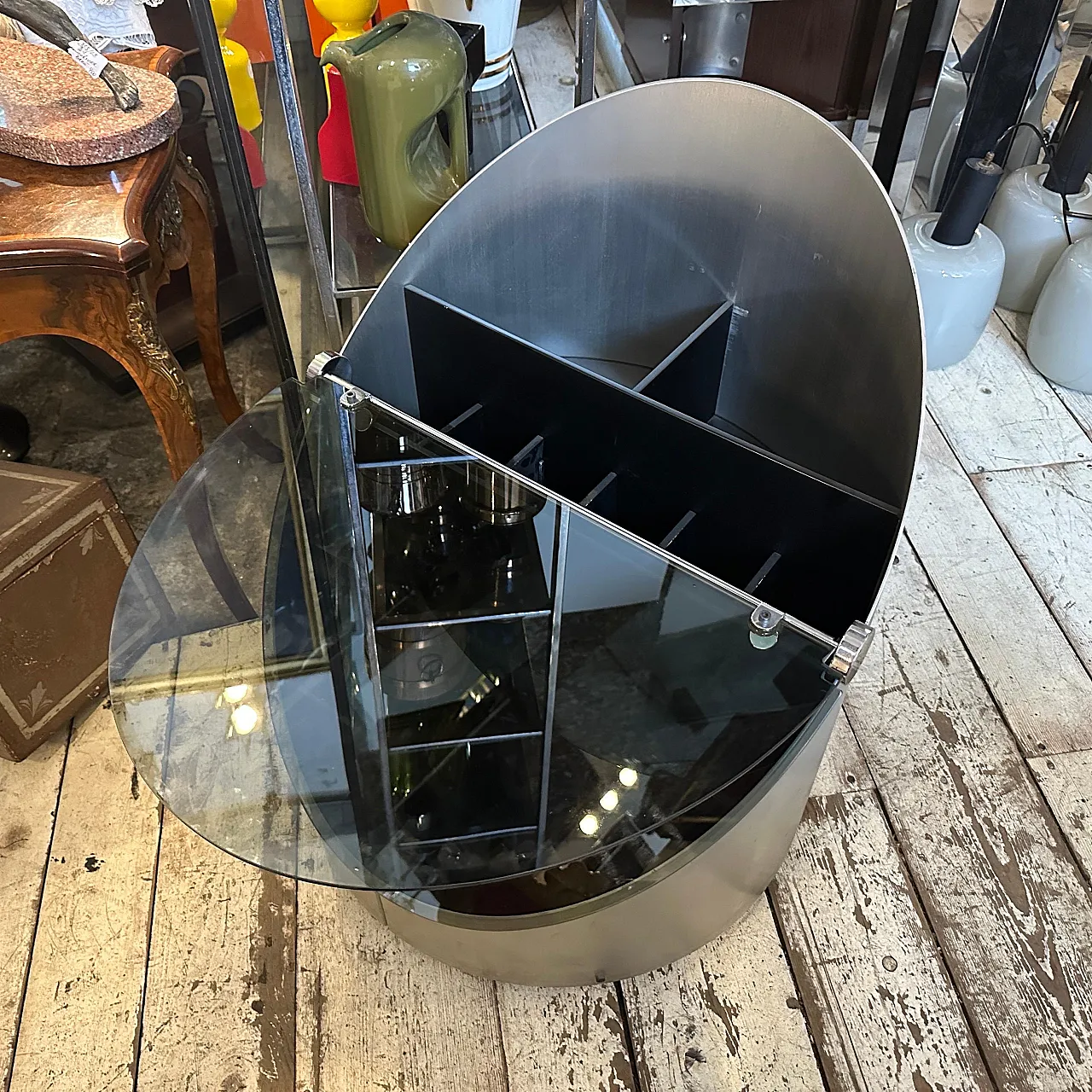 Bar cart by Claudio Salocchi for Luigi Sormani, 1970s 15