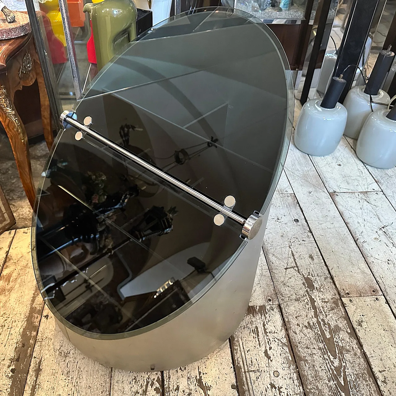 Bar cart by Claudio Salocchi for Luigi Sormani, 1970s 16