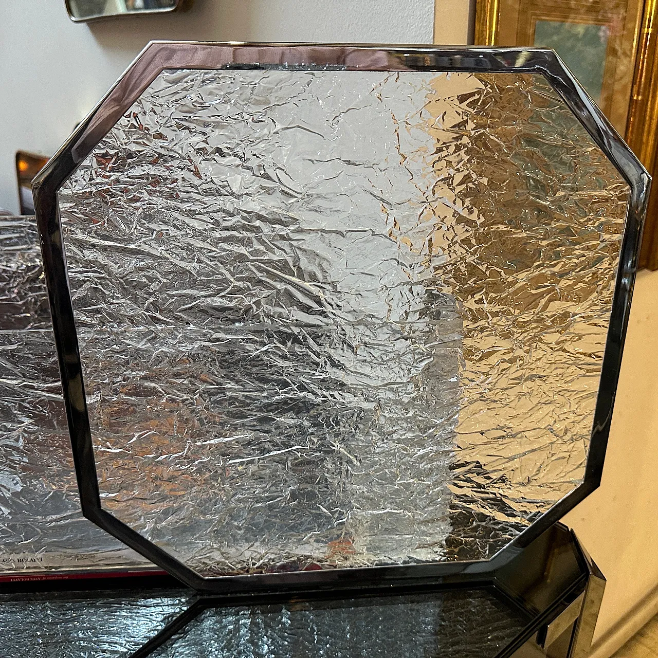 Vassoio in lucite e argento di Ulderico Cavinato, anni '80 2