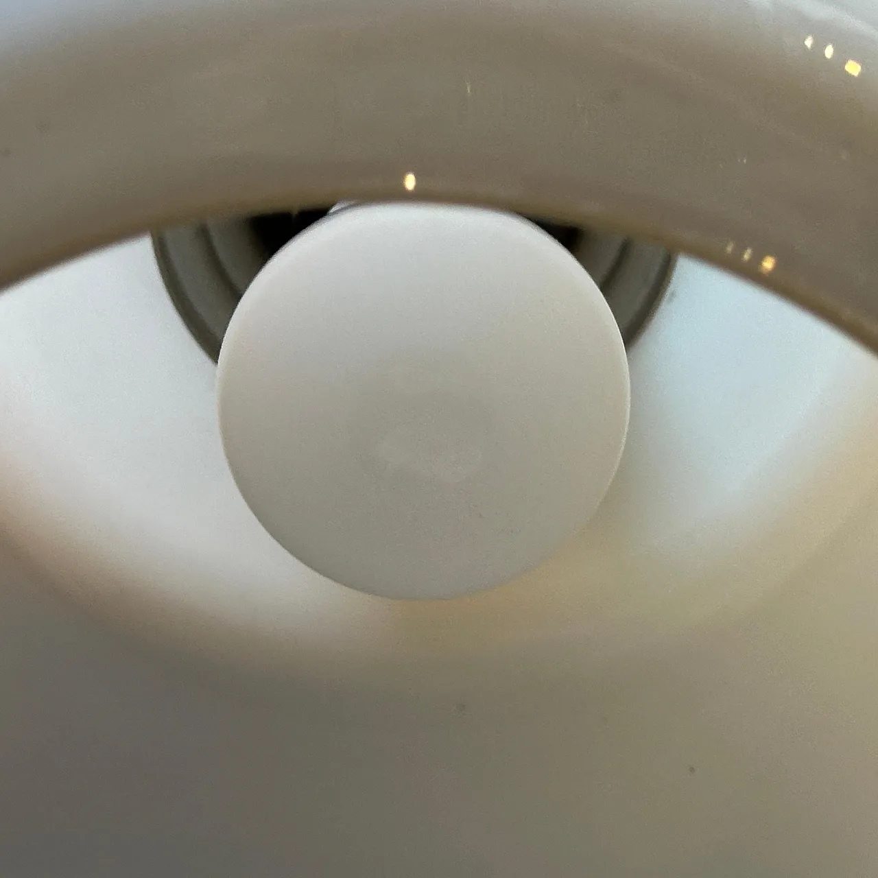 Grey opaline glass chandelier attributed to Stilnovo, 1960s 7