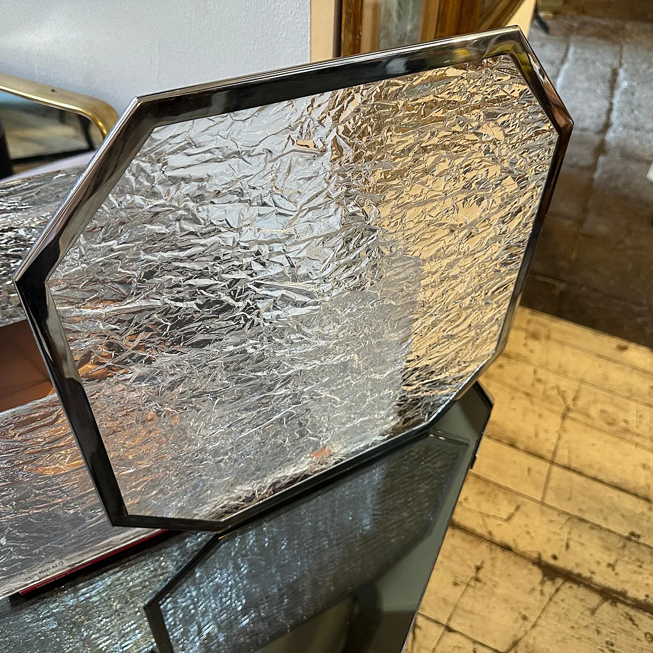 Vassoio in lucite e argento di Ulderico Cavinato, anni '80 3