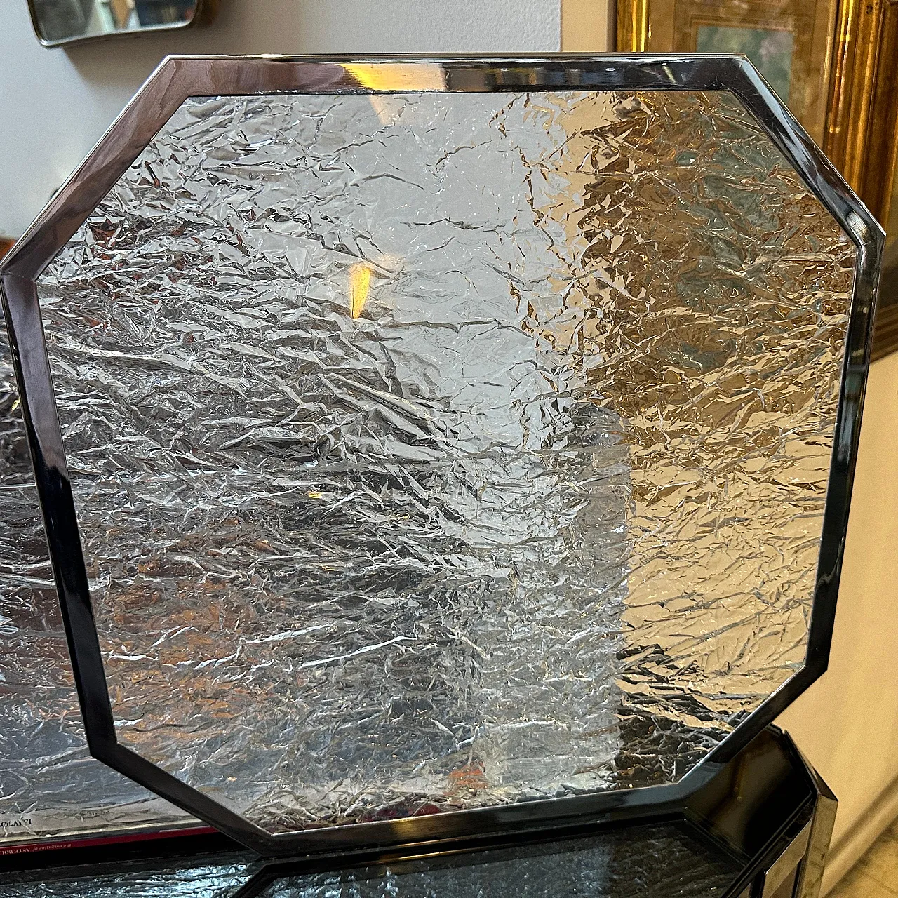 Vassoio in lucite e argento di Ulderico Cavinato, anni '80 6