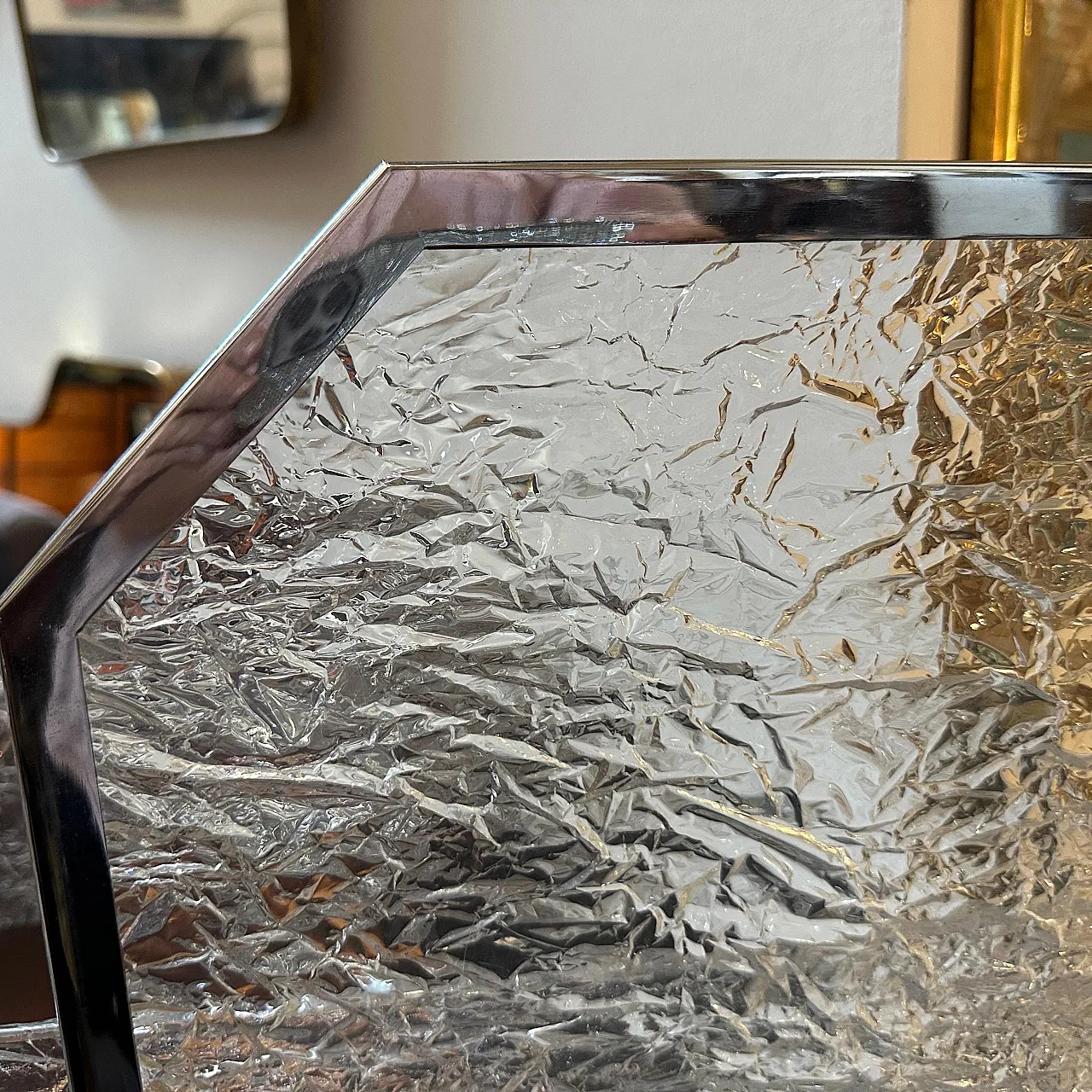 Vassoio in lucite e argento di Ulderico Cavinato, anni '80 9