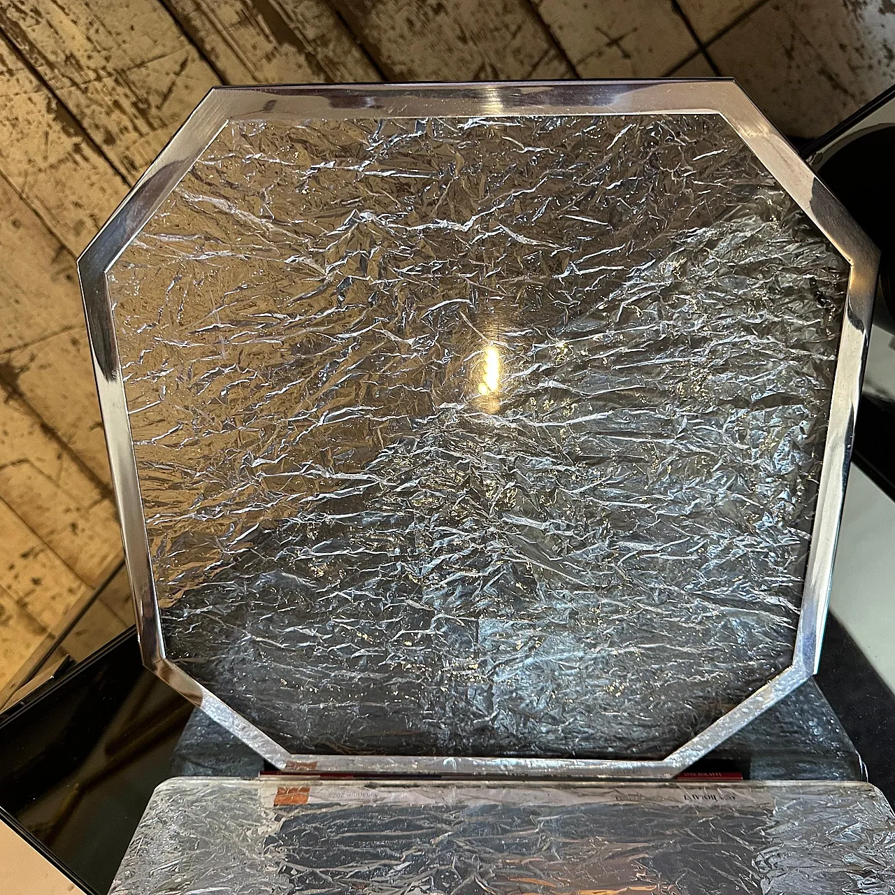 Vassoio in lucite e argento di Ulderico Cavinato, anni '80 10