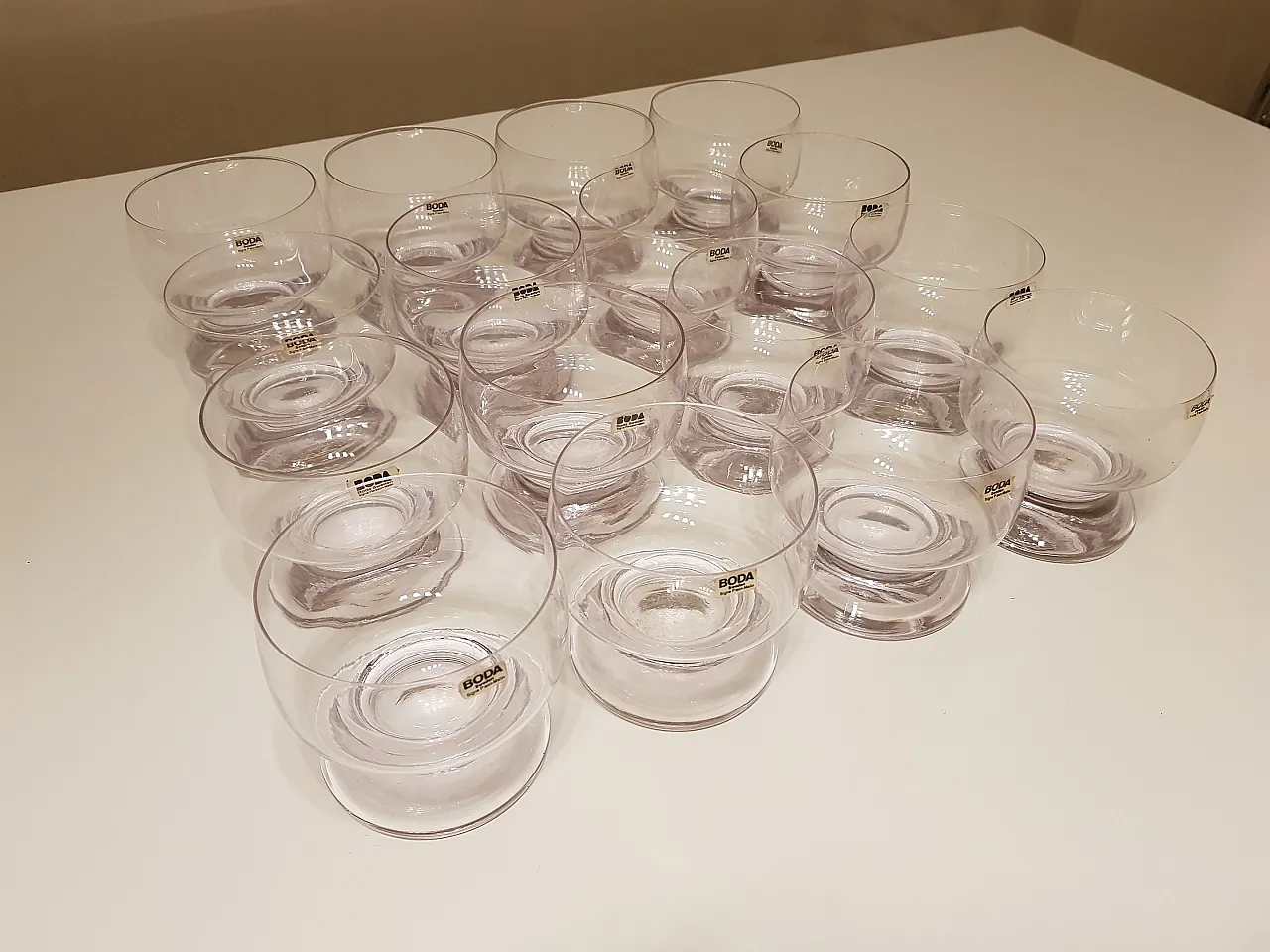 Boda Sweden cups in glass, 70s 6