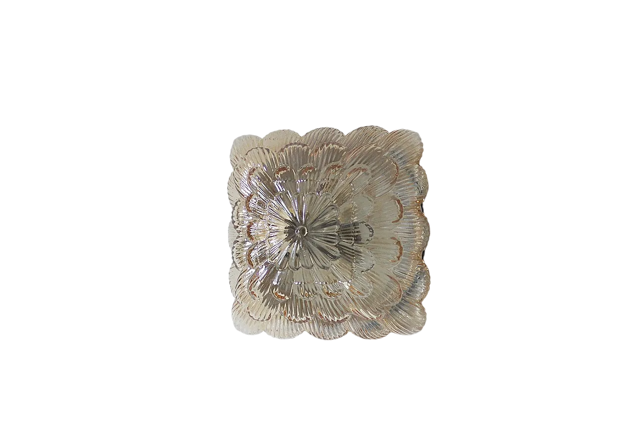 Applique Mid-Century in vetro di Massive, anni '60 4