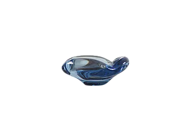 Pair of glass ashtrays by Lütken for Holmegaard, 1950s