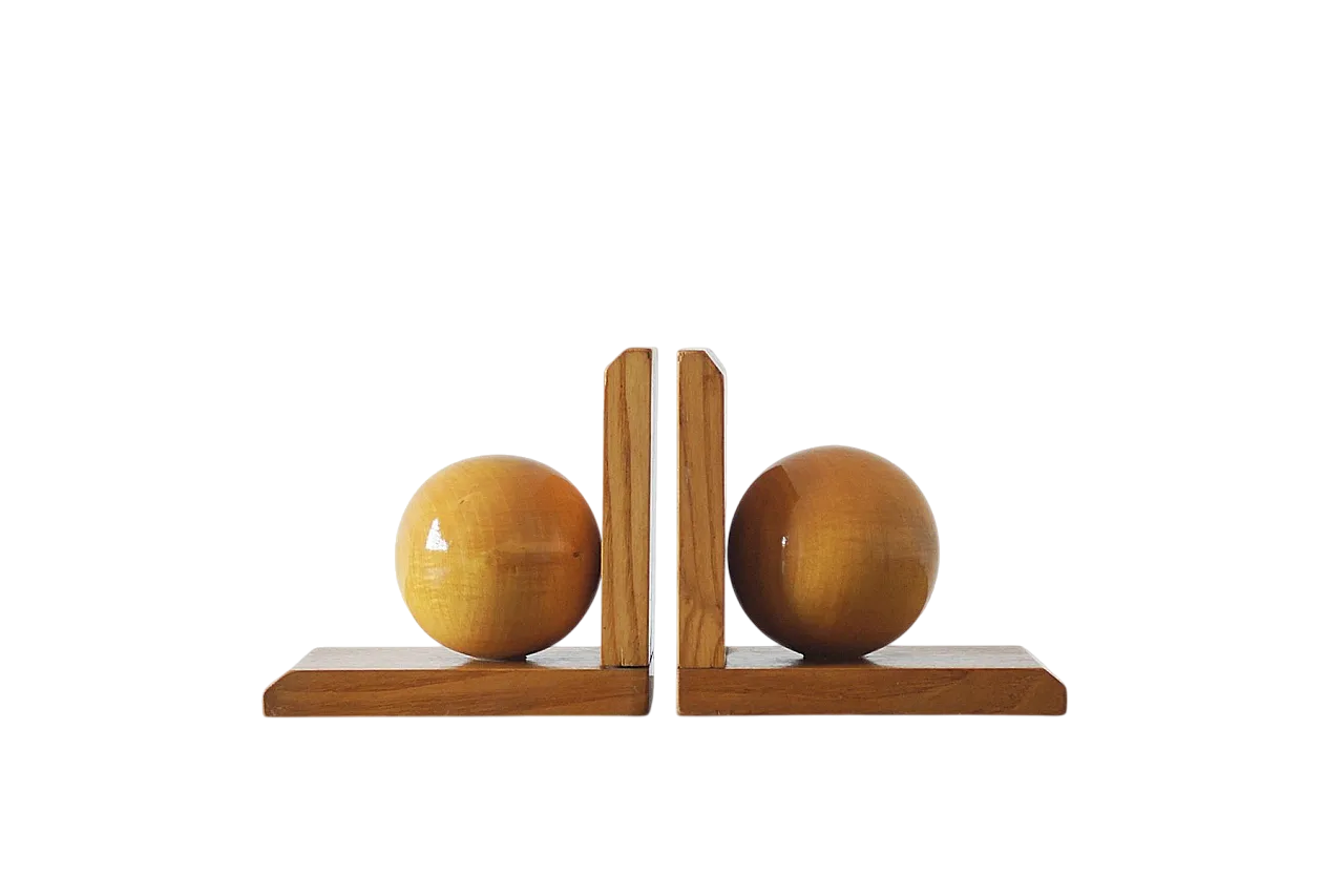 Pair of Mid-Century Modern wooden bookends, 1950s 3