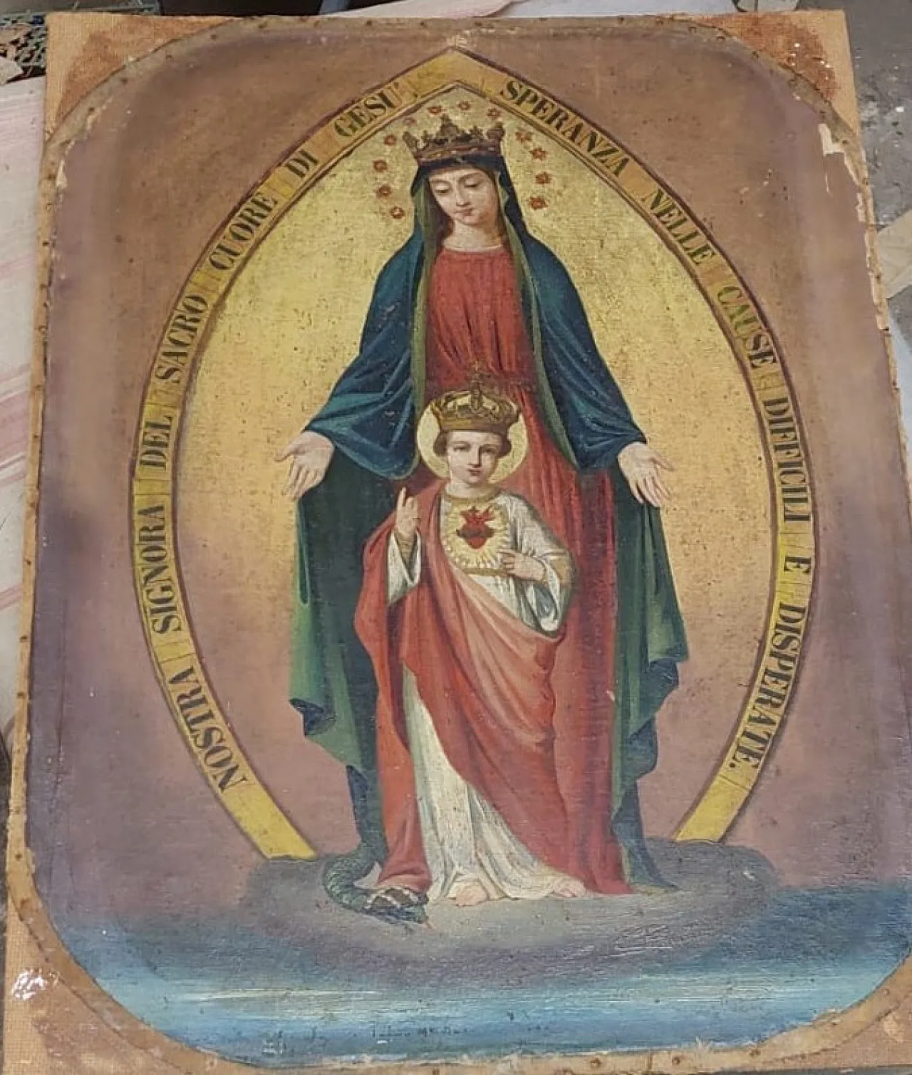Our Lady of the Sacred Heart of Jesus, oil on canvas, 19th century 12