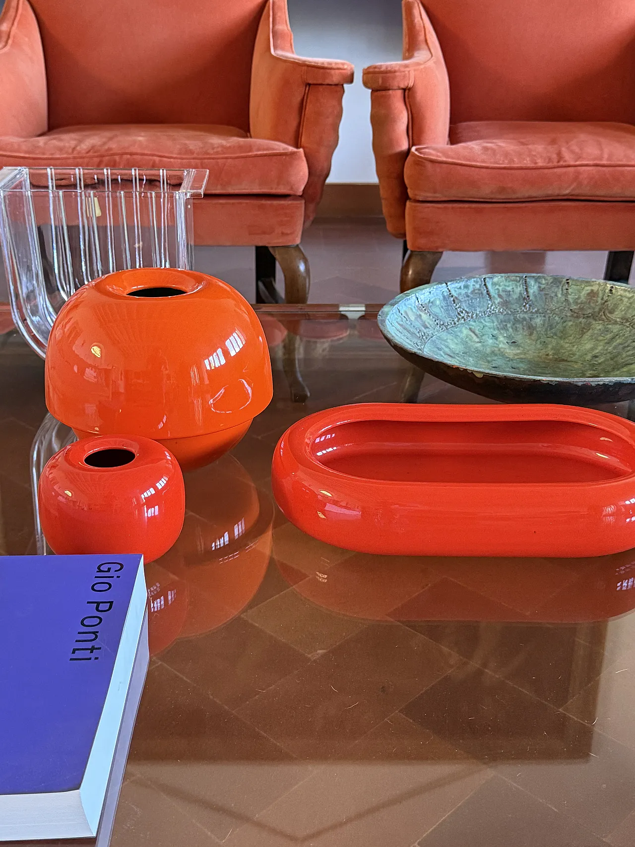 Space Age Orange Ceramic Vase, Sicart Italy approx. 1970 6