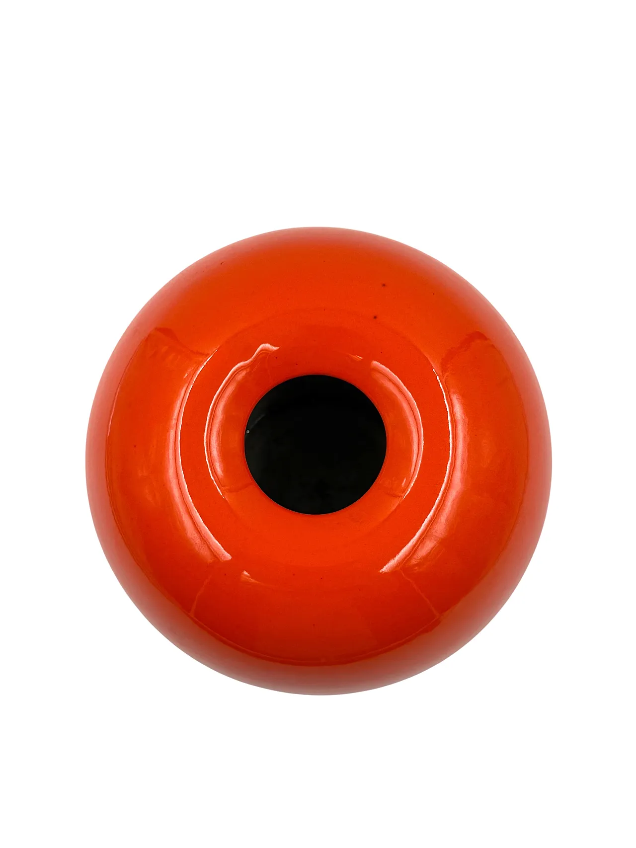 Space Age Orange Ceramic Vase, Sicart Italy approx. 1970 13