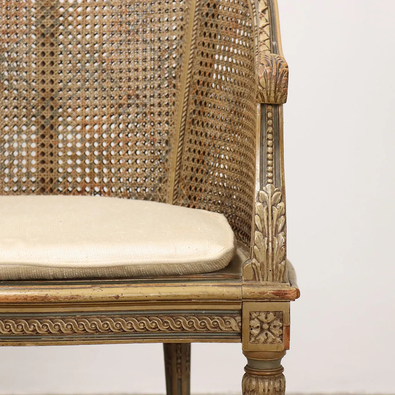 Poltroncine in stile Neoclassico paglia di Vienna, '900 6