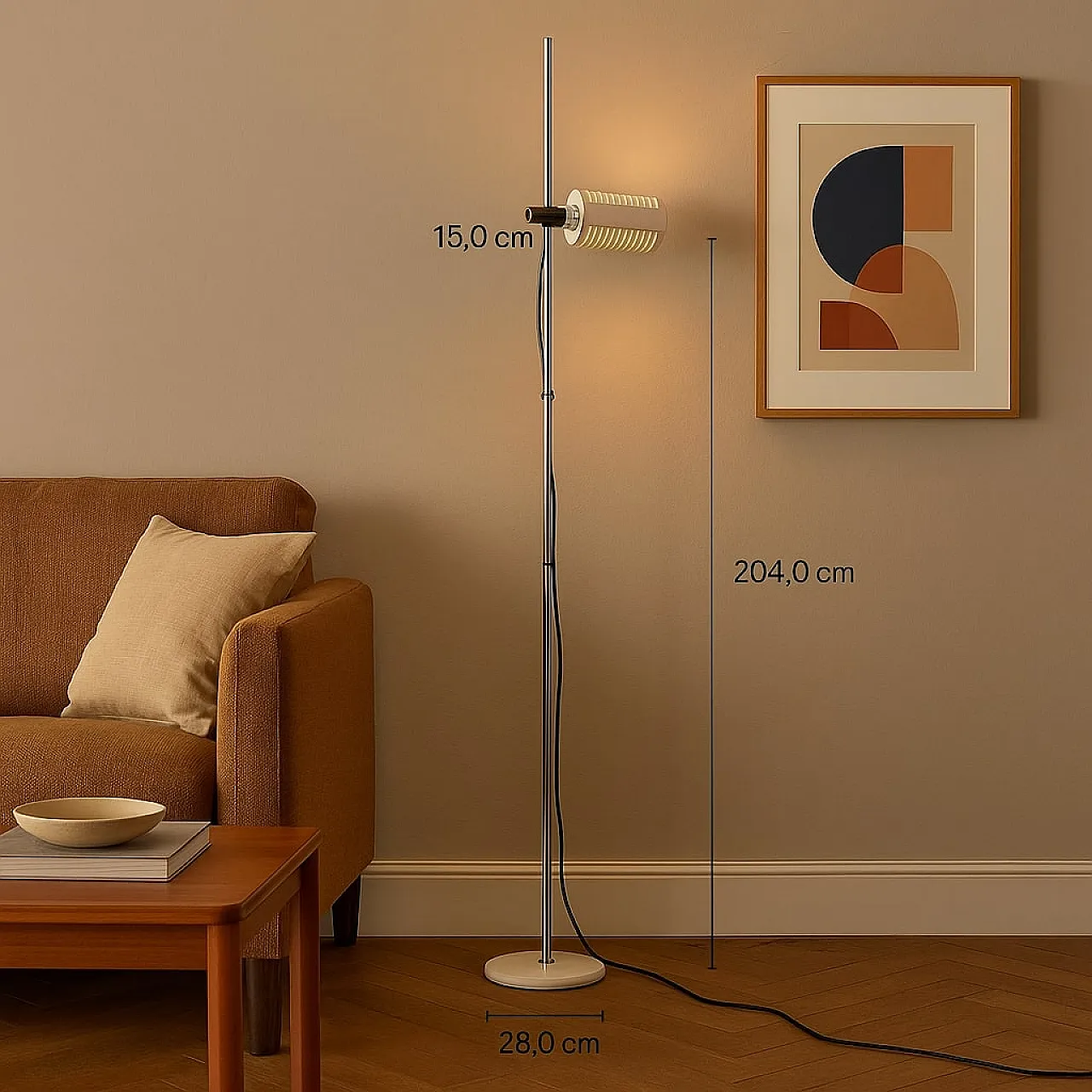 Lampada da Terra Colombo di Joe Colombo per Oluce, anni '80 2