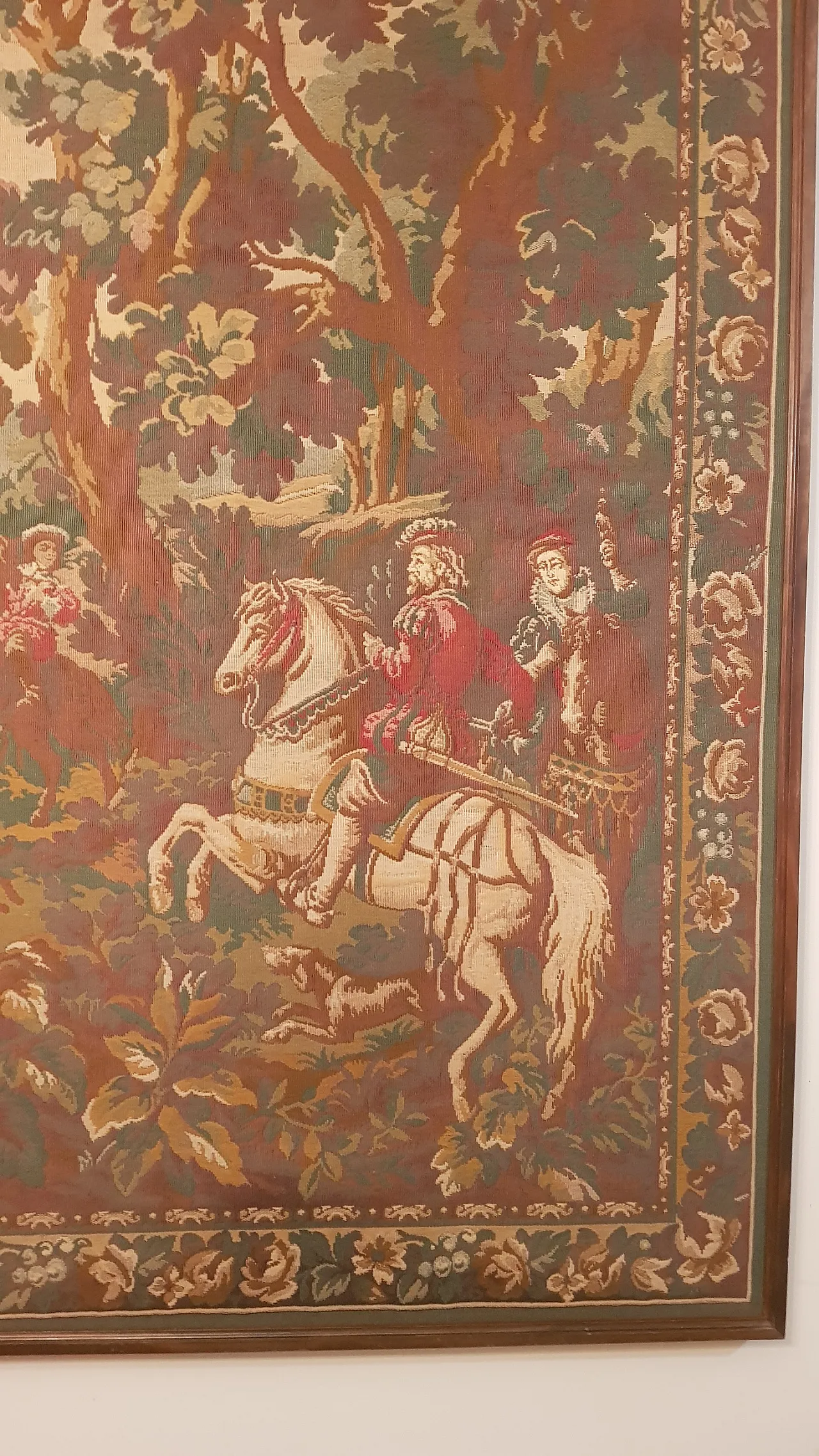 Neo-Renaissance tapestry with hunting scenes, 60s 2