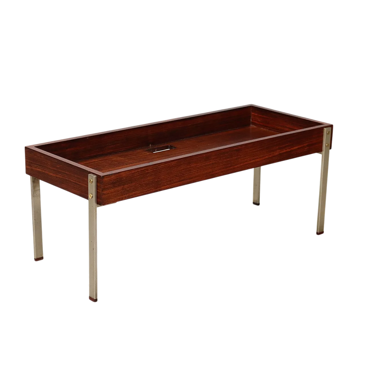 Carrello da cucina in legno esotico, anni '60 8