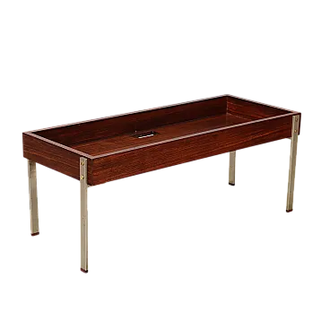 Carrello da cucina in legno esotico, anni '60