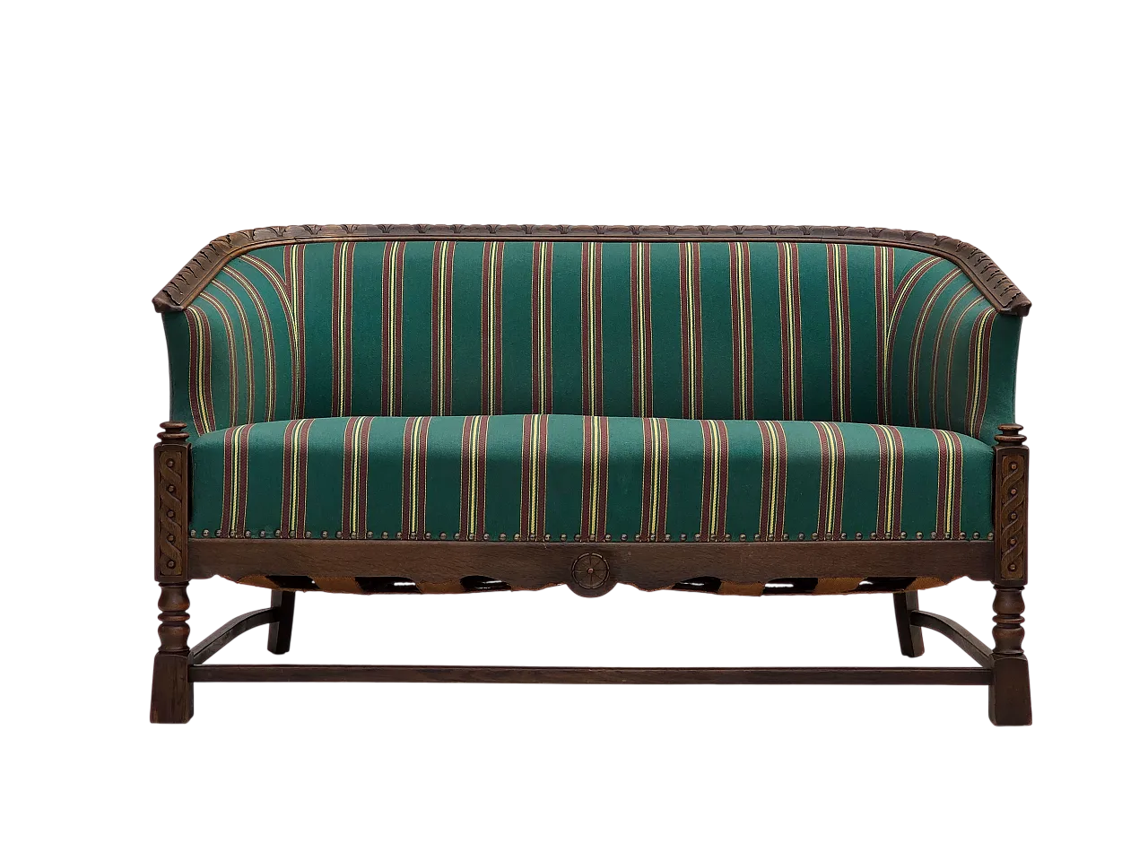 Danish 2-seater sofa in wool and oak, 1950s 22