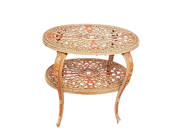 Tavolino d'appoggio in metallo smaltato, anni '40