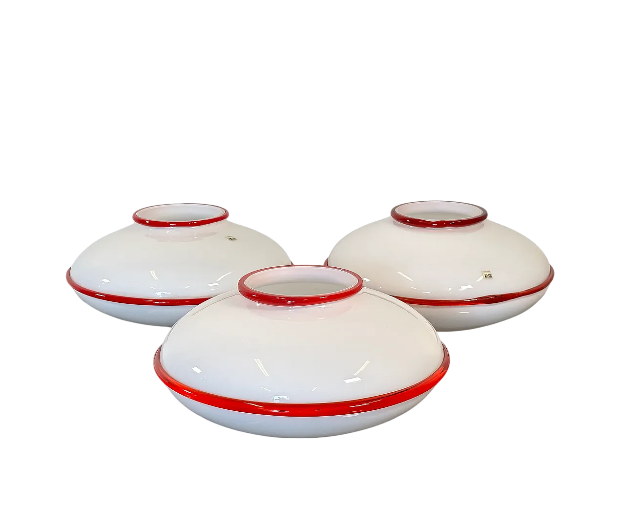 3 Ceiling lights in Murano glass by brothers Toso, 1970s 18