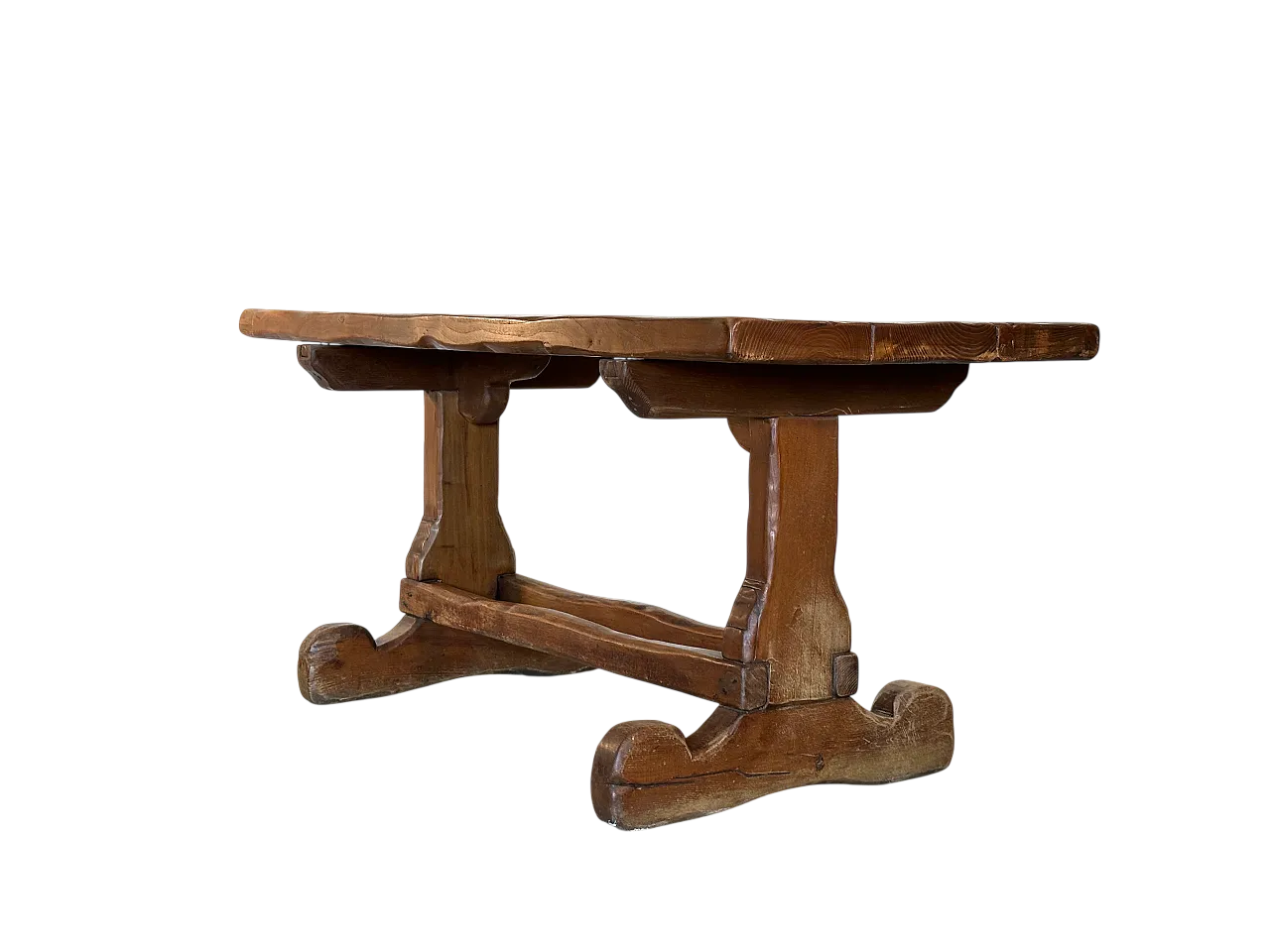 Table in oak wood in rustic style, 1970s 19