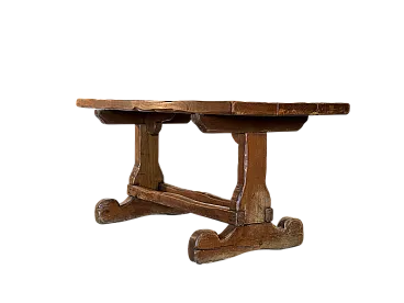 Table in oak wood in rustic style, 1970s