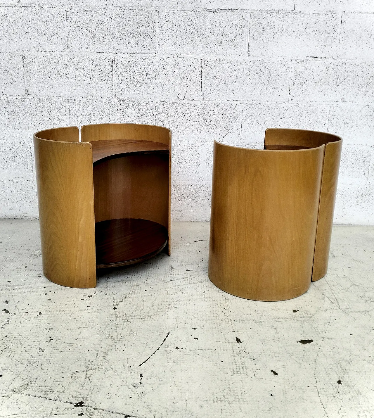 Pair of Gea side tables by Kazuhide Takahama for Gavina, 1960s 2