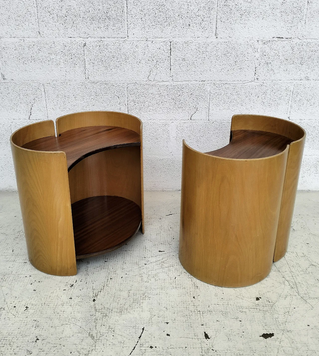 Pair of Gea side tables by Kazuhide Takahama for Gavina, 1960s 3