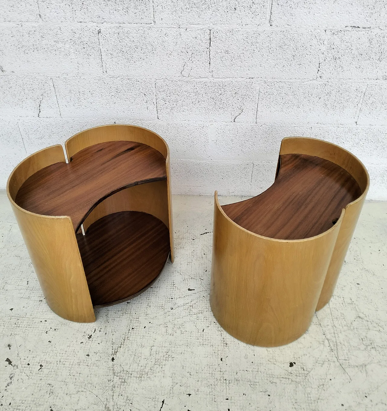 Pair of Gea side tables by Kazuhide Takahama for Gavina, 1960s 4