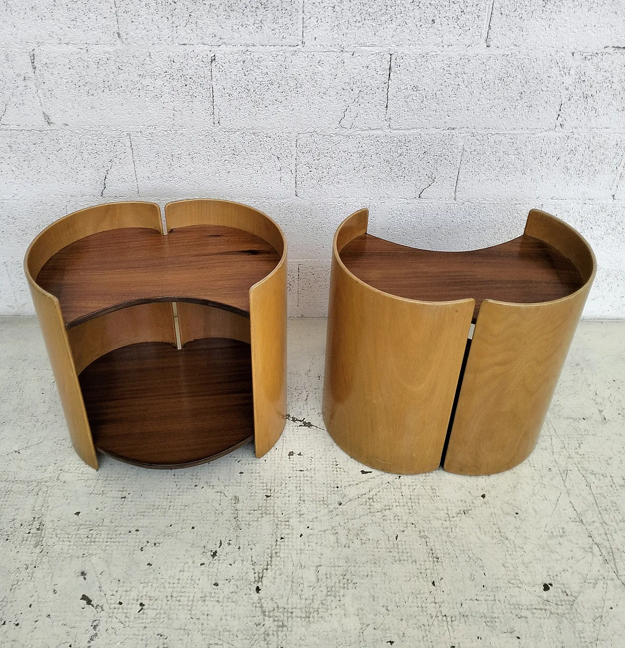 Pair of Gea side tables by Kazuhide Takahama for Gavina, 1960s 6