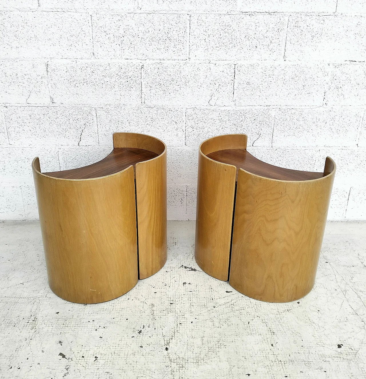 Pair of Gea side tables by Kazuhide Takahama for Gavina, 1960s 7