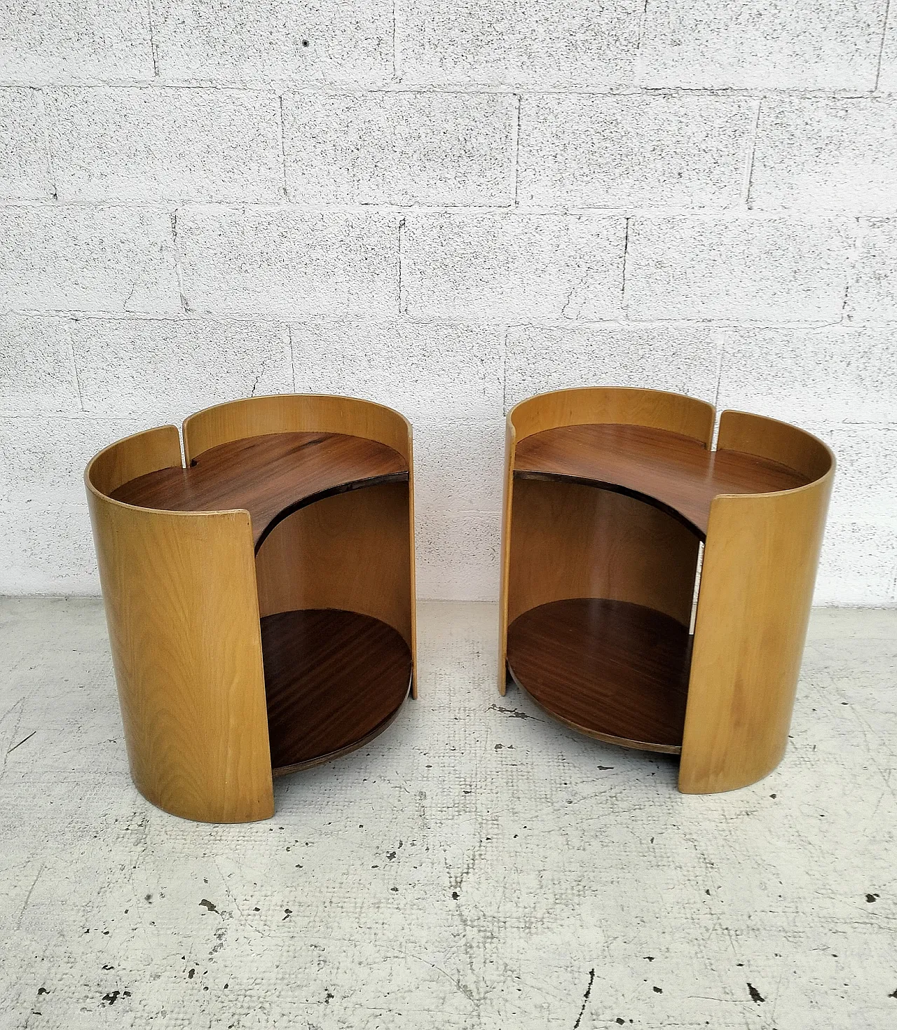 Pair of Gea side tables by Kazuhide Takahama for Gavina, 1960s 8