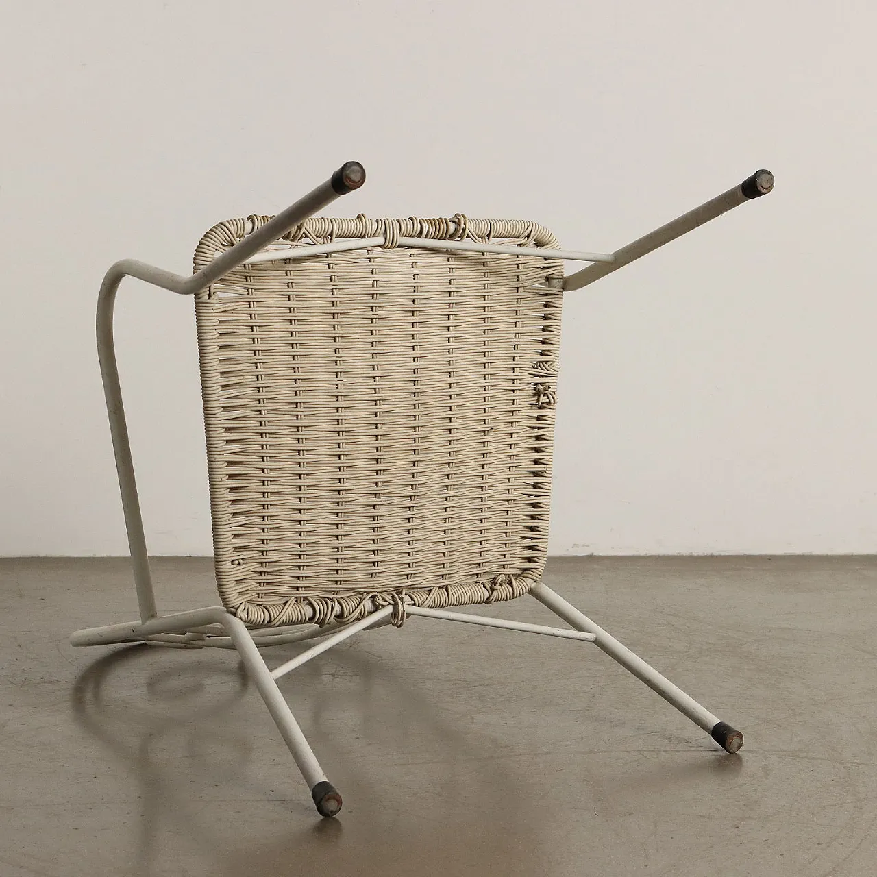 4 Sedie da giardino in plastico e ferro smaltato, anni '60 10