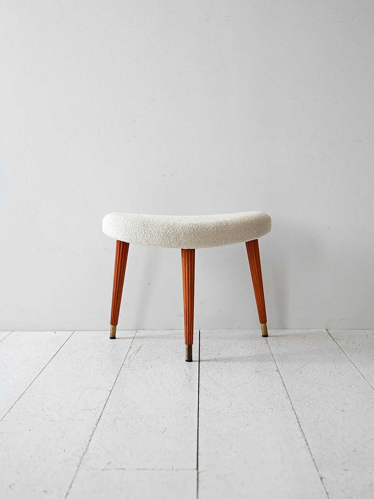 Stool with mahogany legs, 60s 2