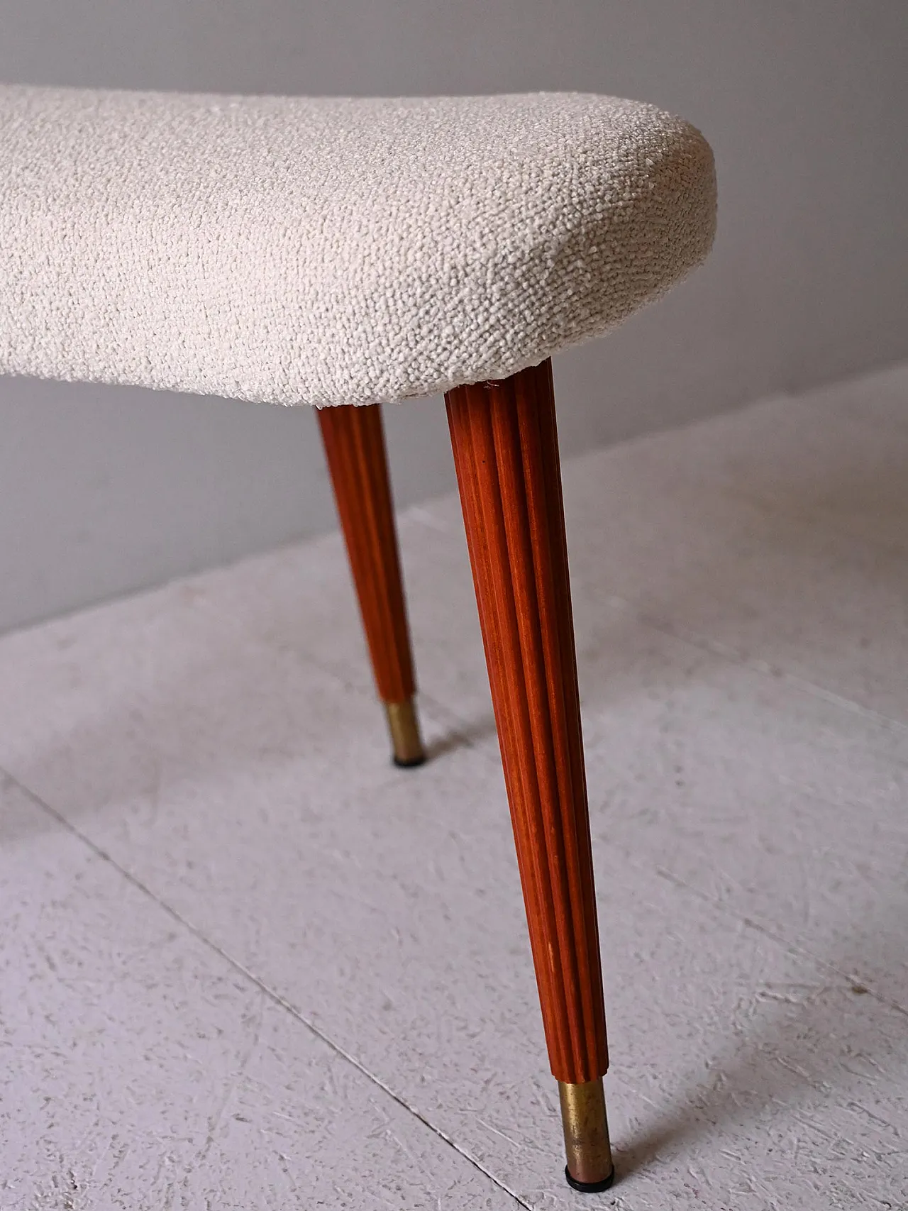 Stool with mahogany legs, 60s 5