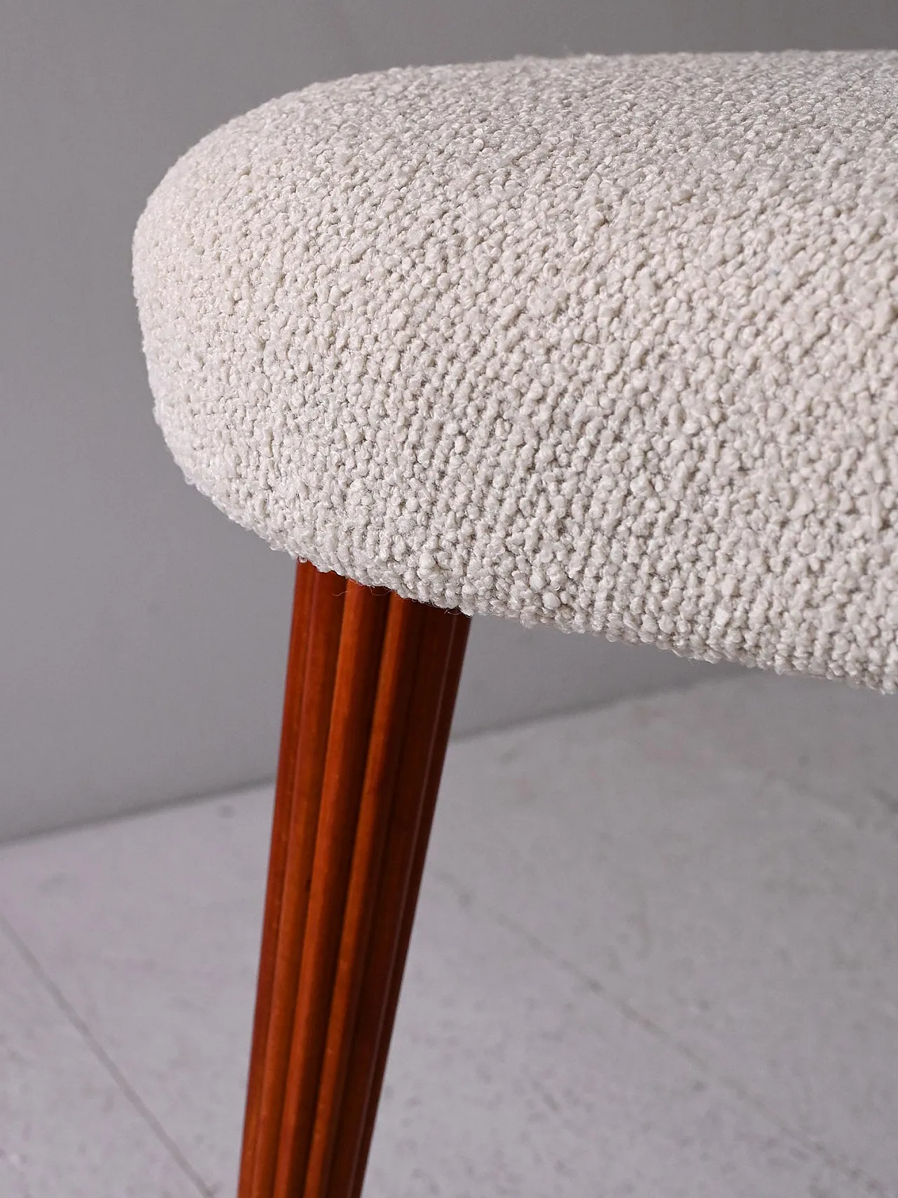 Stool with mahogany legs, 60s 6