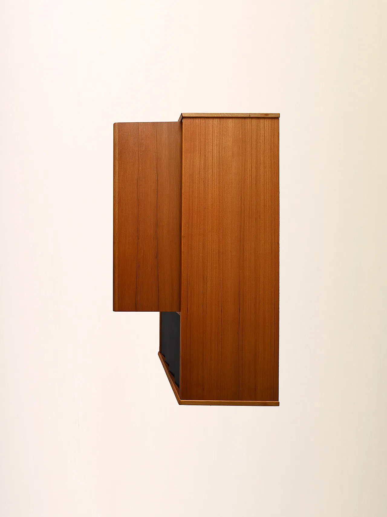 Scandinavian teak sideboard with black details, 60s 10