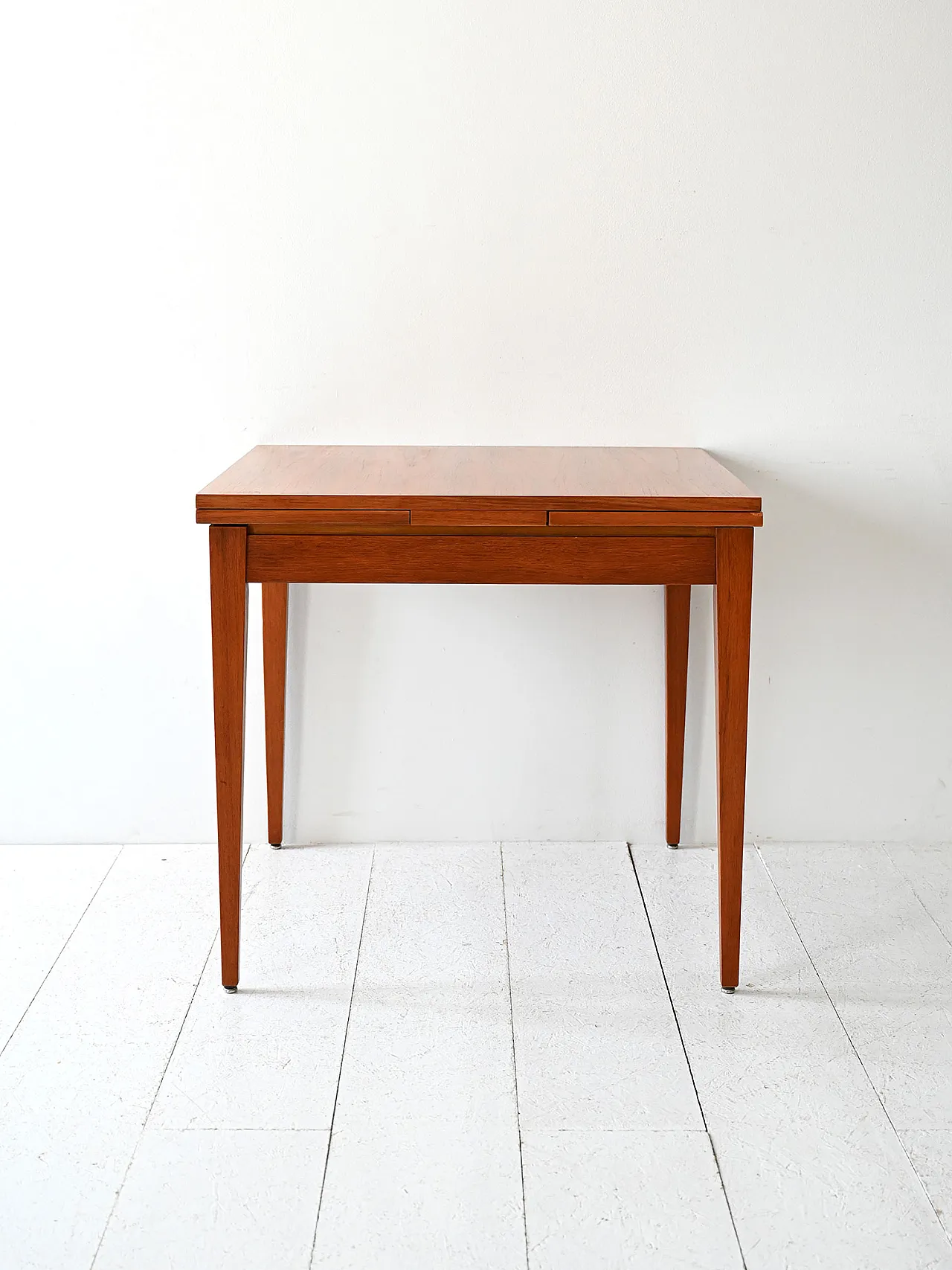 Scandinavian table in square teak, 1960s 4