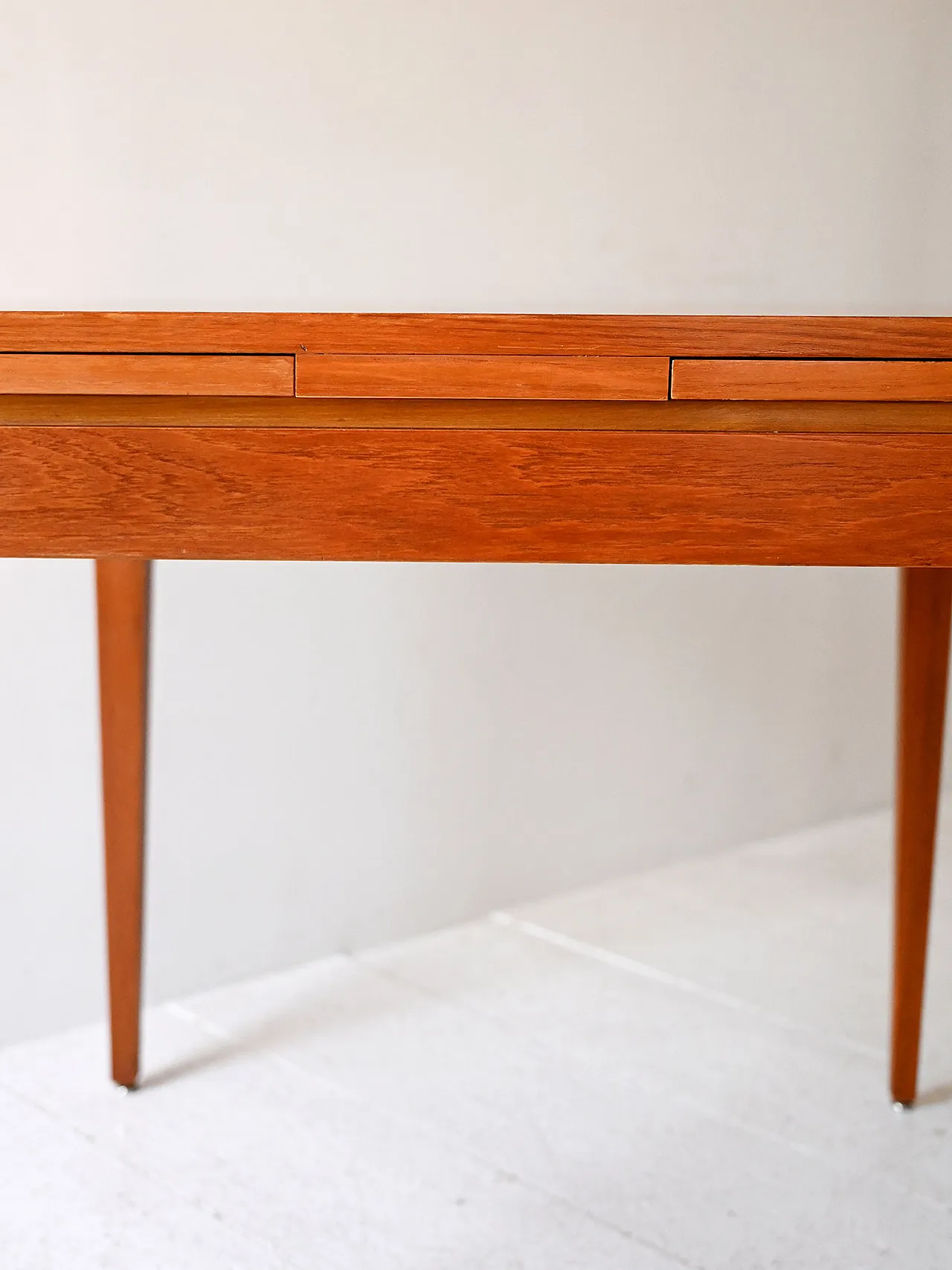 Scandinavian table in square teak, 1960s 7